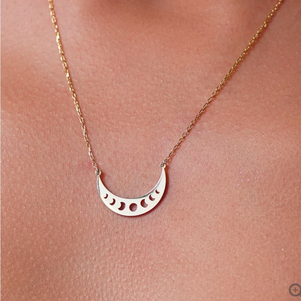 NEW Gold moon phases necklace - Aspen Jewelry